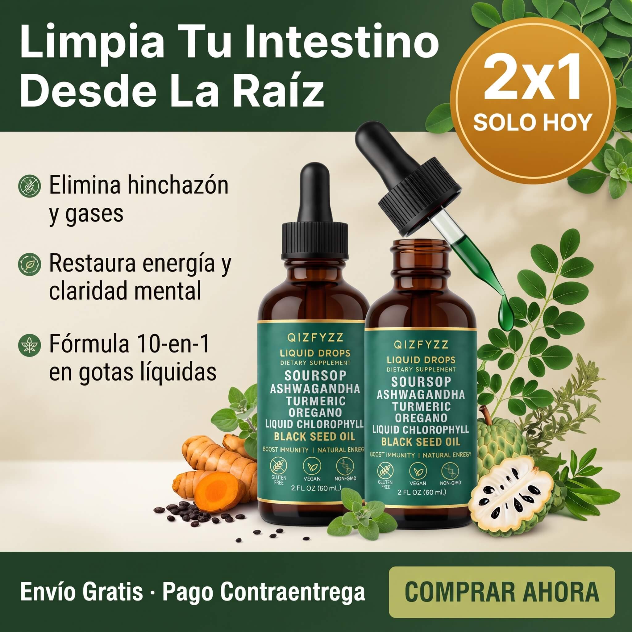 Gotas Detox Intestinal — Soursop Gut Detox