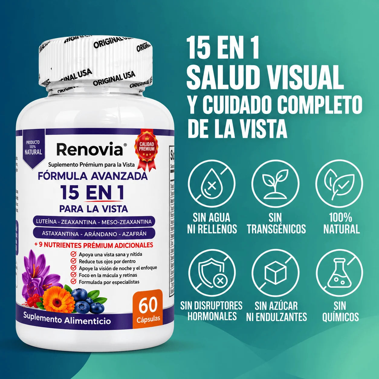 Renovia Fórmula Avanzada 15 en 1 para la Vista