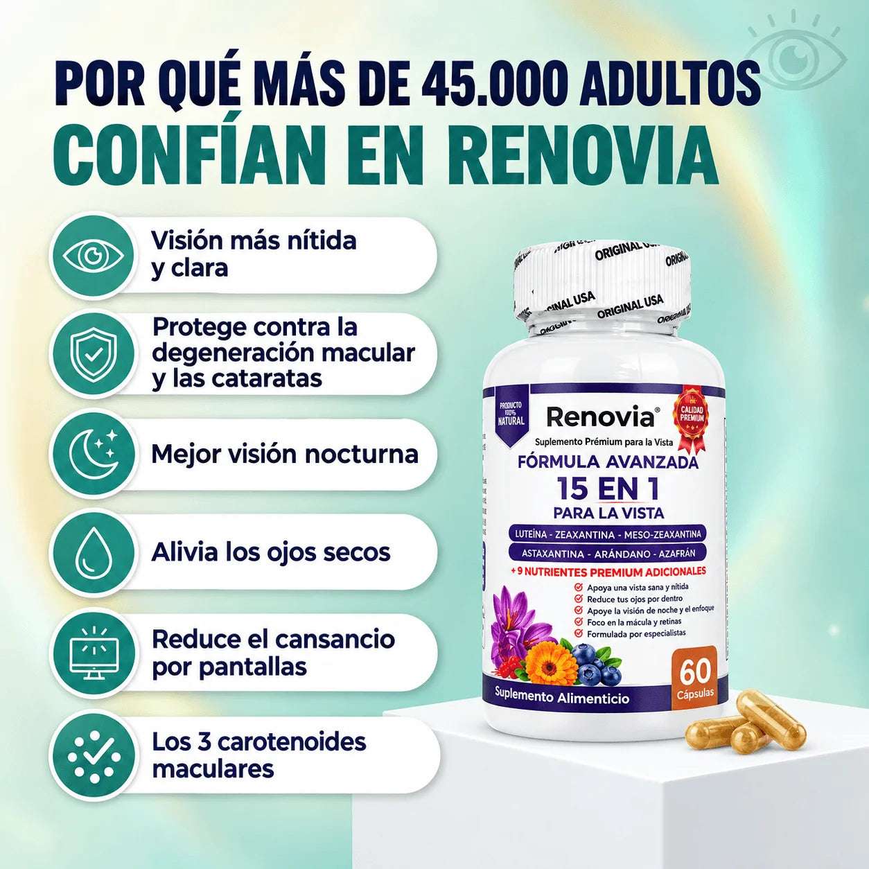 Renovia Fórmula Avanzada 15 en 1 para la Vista