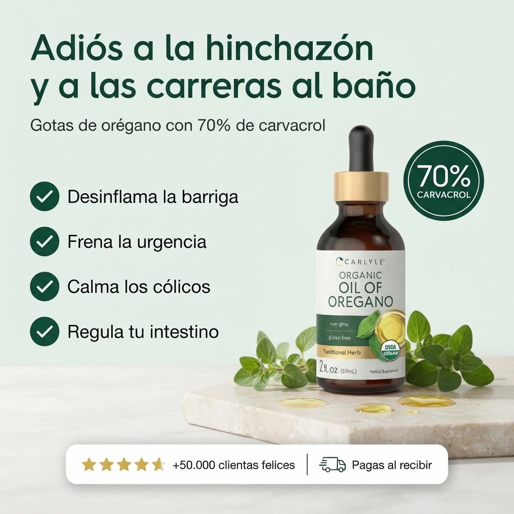Gotas de Aceite de Orégano Carlyle | 70% Carvacrol