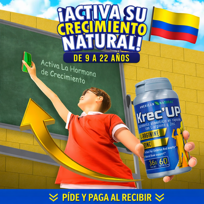 Krec’Up: L-Arginina + Zinc para el Crecimiento Natural