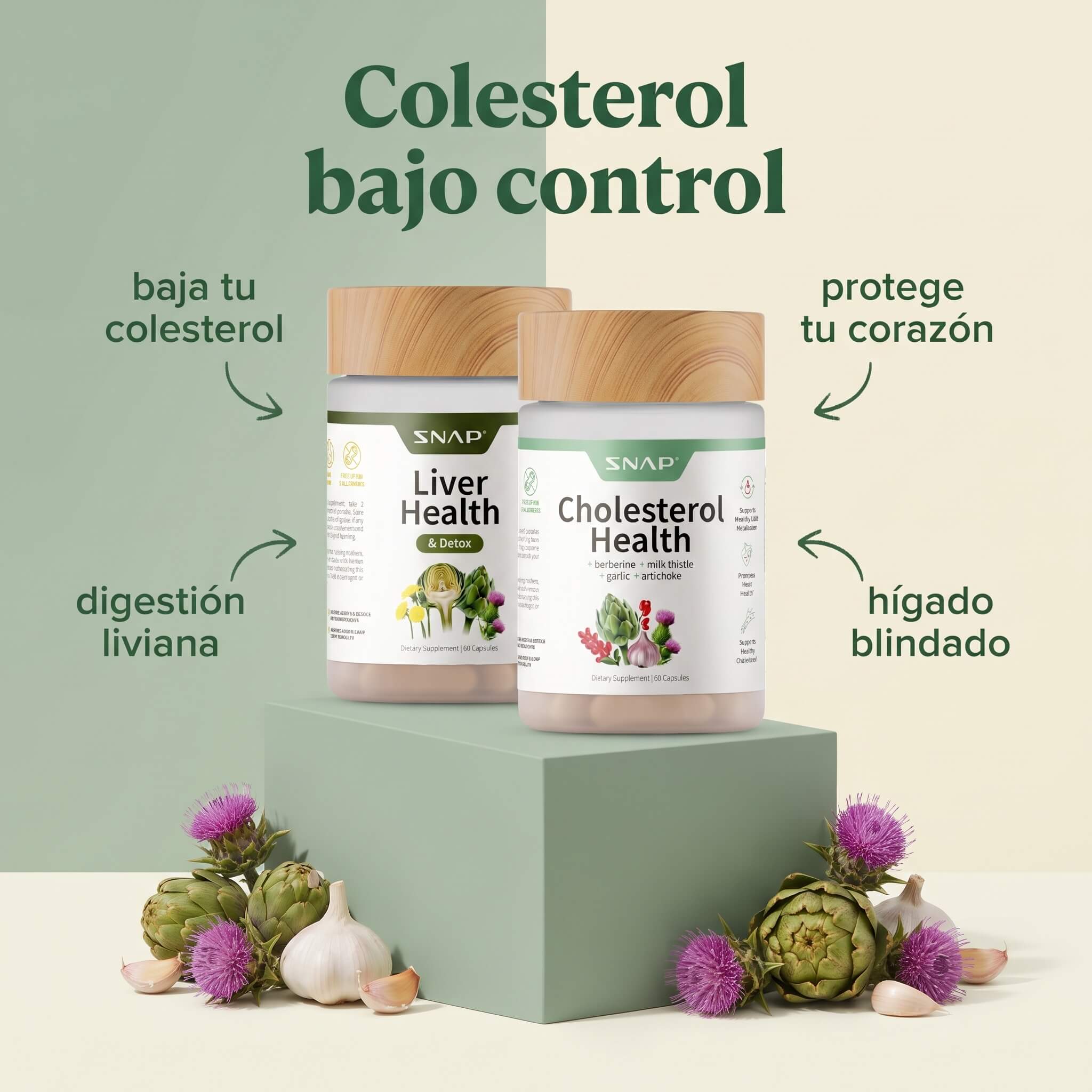 Combo 2 Frascos: Cholesterol Health + Liver Health GRATIS