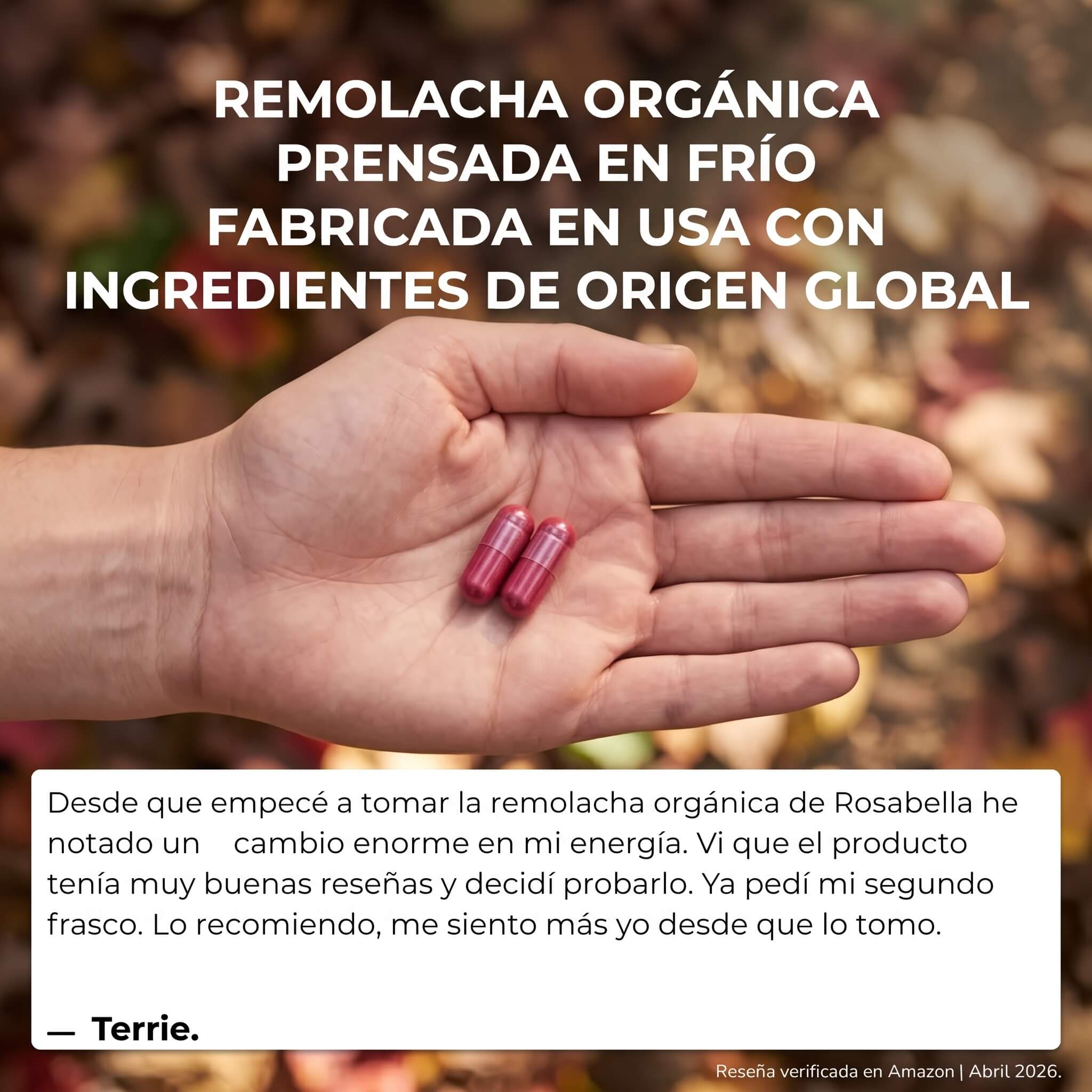 Remolacha Orgánica 1.300 mg | 60 Cápsulas