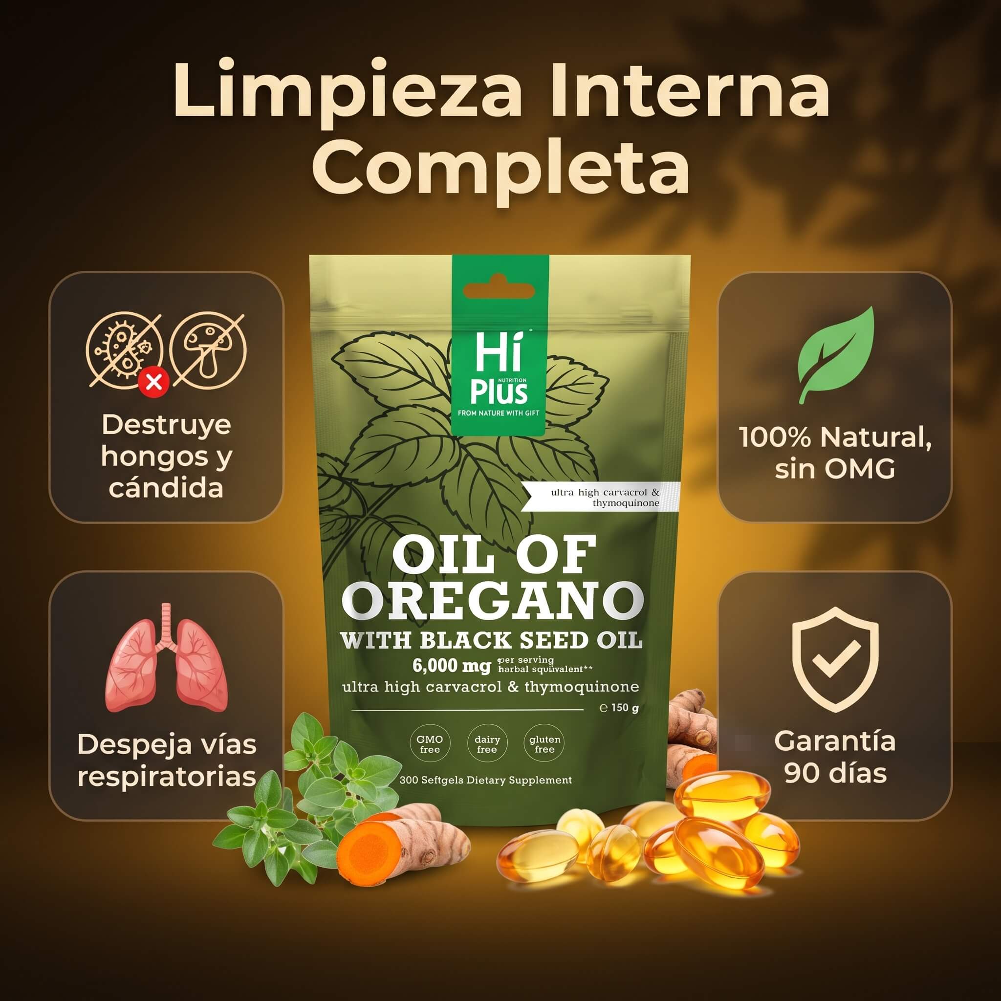 Aceite de Orégano + Semilla Negra — Hi Plus Nutrition