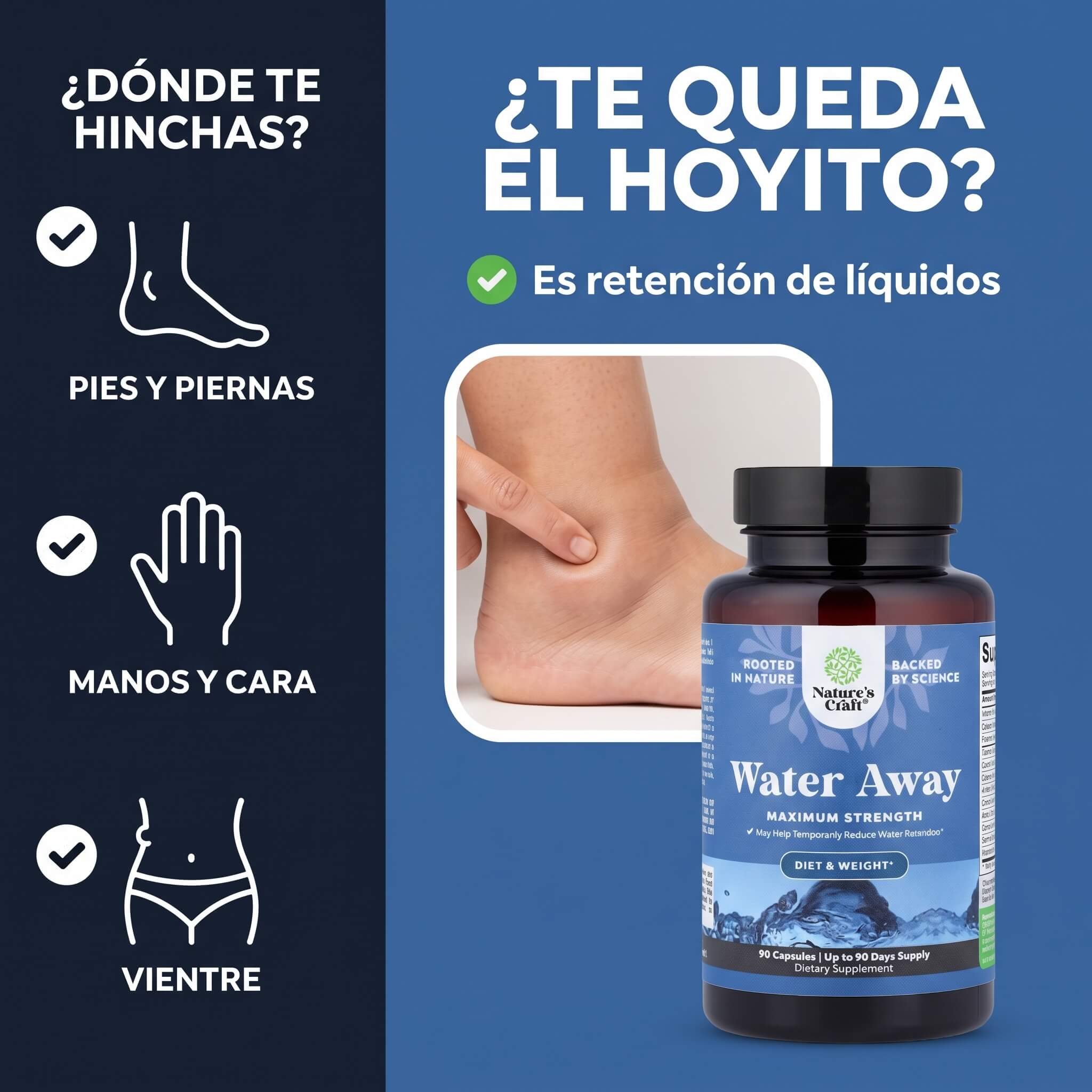 Water Away — Retención de Líquidos