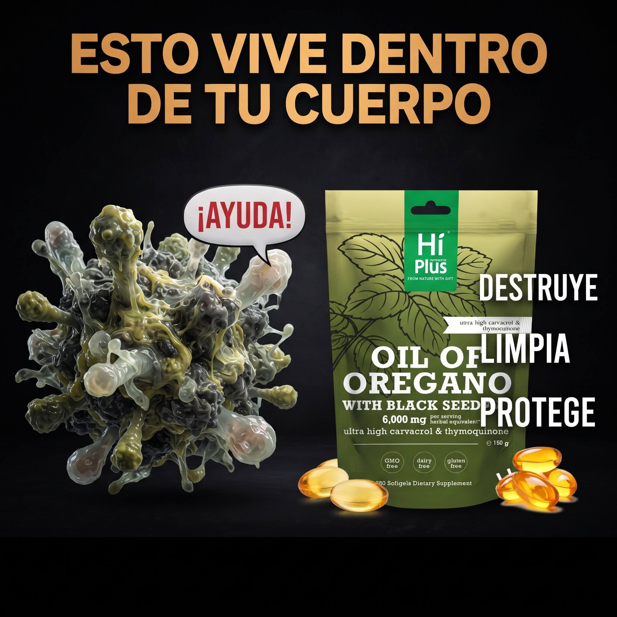 Aceite de Orégano + Semilla Negra — Hi Plus Nutrition