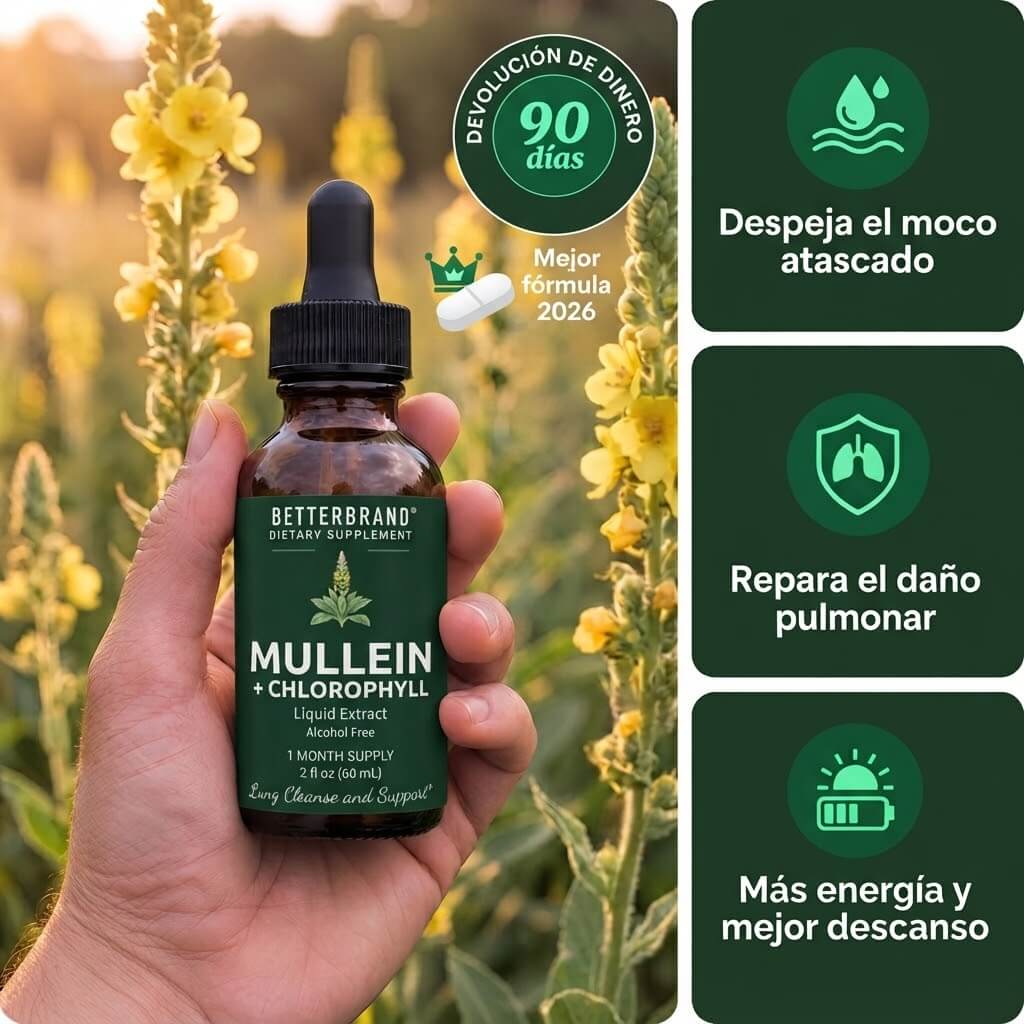 BetterLungs® Gotas de Gordolobo + Clorofila – 60 ml