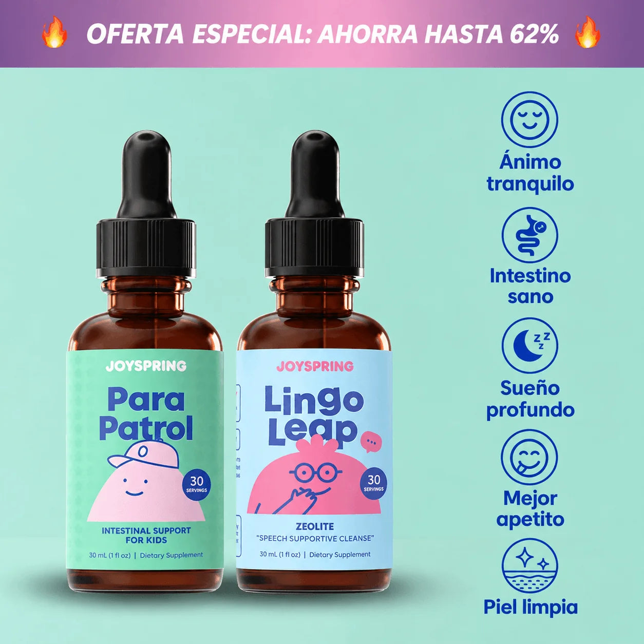 Kit Antiparasitario Infantil Joyspring – ParaPatrol + LingoLeap