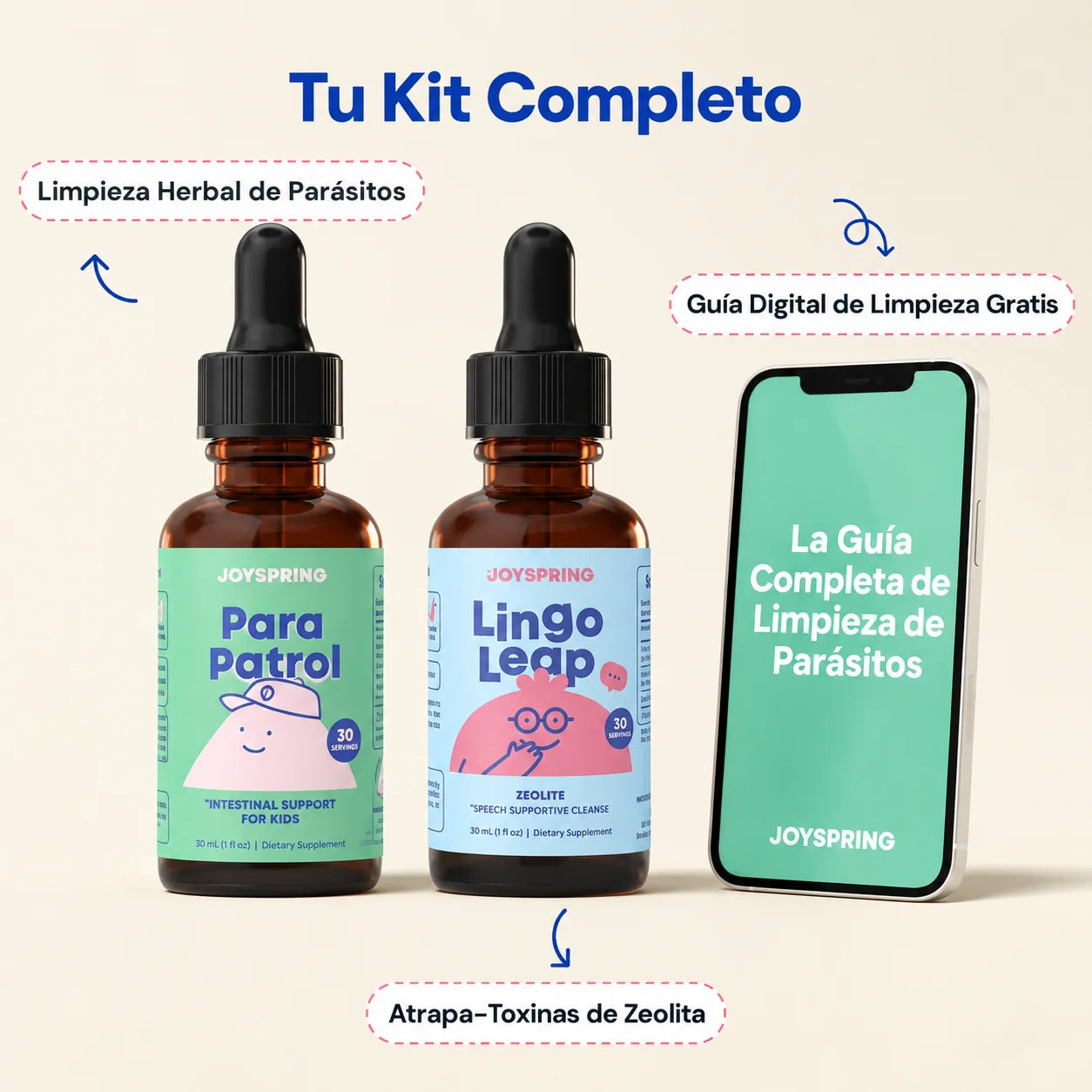 Kit Antiparasitario Infantil Joyspring – ParaPatrol + LingoLeap