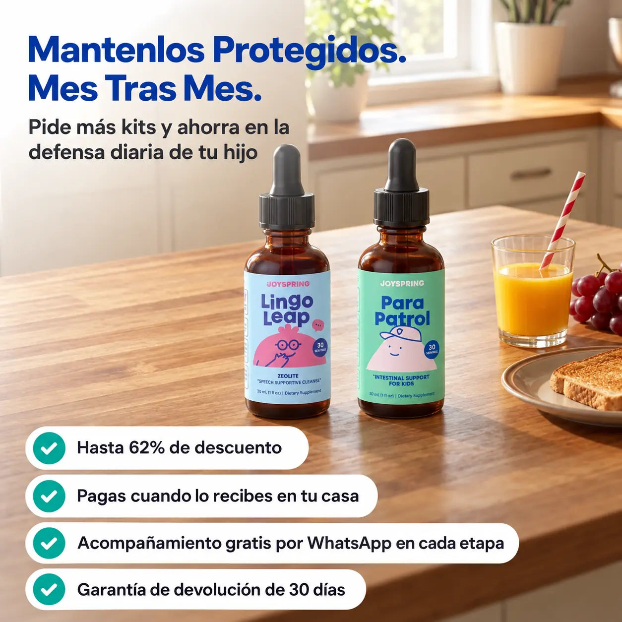 Kit Antiparasitario Infantil Joyspring – ParaPatrol + LingoLeap
